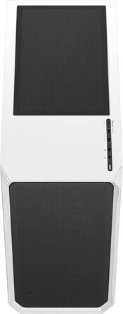 Корпус для ПК Fractal Design Focus 2 White з загартованим склом, білий, сітчаста передня панель, 2 вентилятори 140 мм, ATX, ігровий