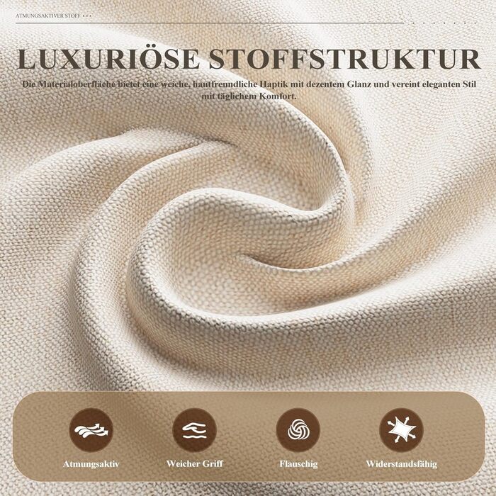 COLAMY Комплект обідніх стільців для їдальні, 6 шт., з м'якою оббивкою, спинкою, для кухні, ресторану (бежевий)