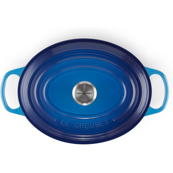 Le Creuset Signature Чавунна сковорода-жаровня з кришкою, овальна, 7,5 л, для всіх типів плит (включно з індукцією), колір: вишневий