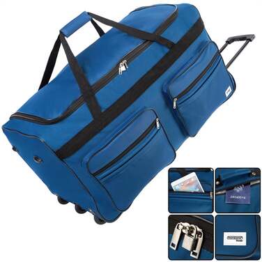 Дорожня сумка на колесах XXL Blue 160L