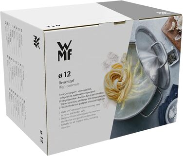 Пароварка WMF Mini з металевим кришкою 1,5л, Cromargan нержавіюча сталь, індукція, компактна, для невеликих порцій, 12 см