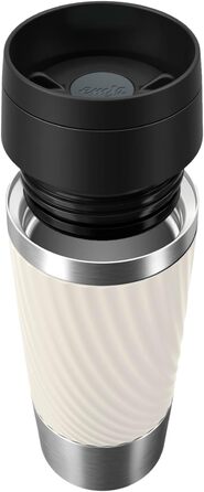 Термокружка Emsa Travel Mug Classic Twist, 0.36 л, кремовий, з кришкою Quick-Press, з нержавіючої сталі