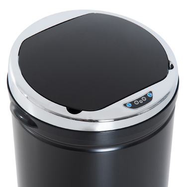 Відро для сміття HOMCOM Sensor 42 л, електричне автоматичне відро для сміття з кришкою, нержавіюче, для ванної кімнати, офісу, кухні, їдальні, сталь, чорний | Аосом