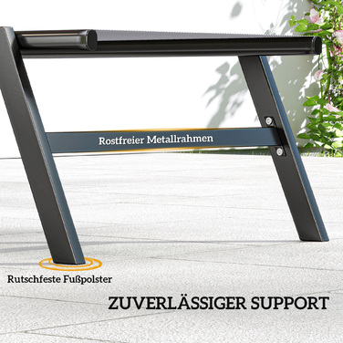 Набір з 2 садових шезлонгів з регульованою спинкою (5 положень), бічним столиком, 2 колесами та антиковзними ніжками, сірий колір