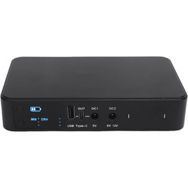 Mini UPS з акумулятором та захистом від перепадів напруги для роутера, модема, камери. DC резервне живлення 10400 mAh, 5V/9V/12V