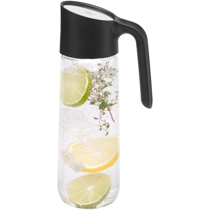 Скляна карафка WMF Basic з кришкою, 1 л (скляна, з силіконовим кришкою, CloseUp)