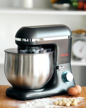 Кухонний комбайн Girmi IM46: 1800 Вт, 8 л, 6 швидкостей, чаша з нержавіючої сталі, пульс-режим, аксесуари