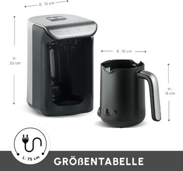 Кавомашина KARACA Hatır для приготування турецького кави з функцією обсмажування, 535W, сірий метал