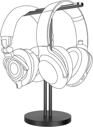 Подвійна алюмінієва підставка для навушників-вкладишів GEEKRIA, ігрова гарнітура, міцна основа