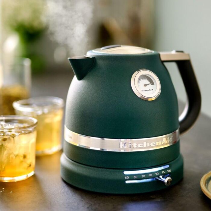 Електричний чайник KitchenAid з регулюванням температури 50-100°C, 1.5L, нержавіюча сталь (Empire), фільтр від накипу