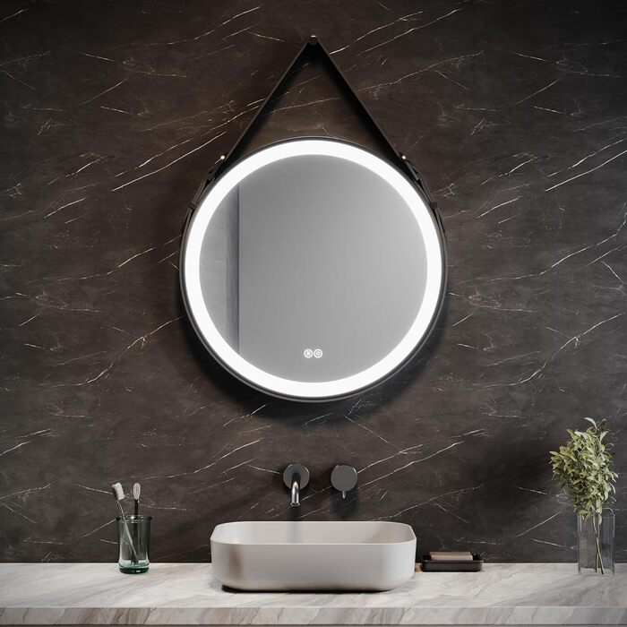 Дзеркало для ванної кімнати Badspiegel LED 60x80 см з підсвічуванням, сенсором та протизапарюванням, IP44, 3 колірні температури