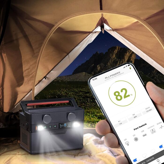 Портативна електростанція ALLPOWERS S700, ємністю 606 Wh, номінальна потужність 700 W, пікова потужність 1400 W