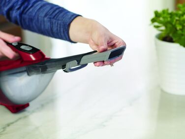 Акумуляторний ручний пилосос BlackDecker Dustbuster DVA320J (10,8 В, 2,0 Агод, з циклонною дією, висувною щілинною насадкою та розкладною щіткою для м'яких меблів, акумуляторний пилосос із насадкою з довгим всмоктуванням) Титан (10,8 В (16,2 Втгод))