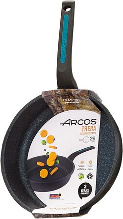 Серія Arco Thera / Сковорода з антипригарним покриттям 16 см / литий алюміній / підходить для будь-якої кухні / ергономічний пластик і силіконовий наповнювач
