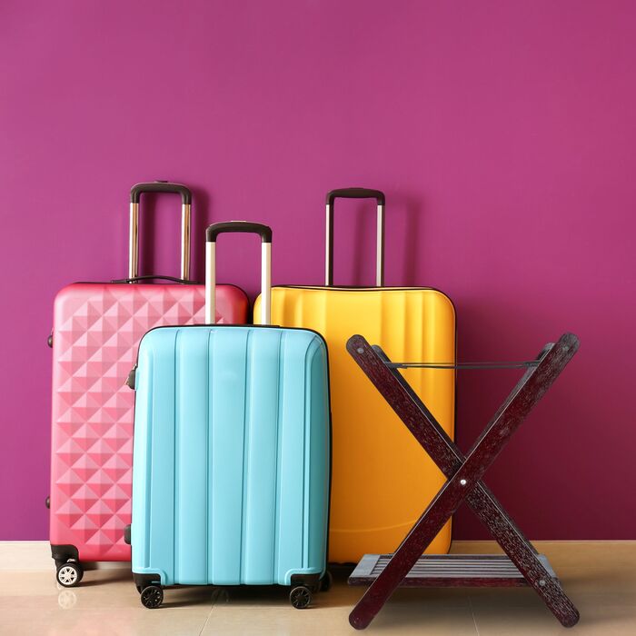 Підставка для валізи Relaxdays, складана, темно-коричнева