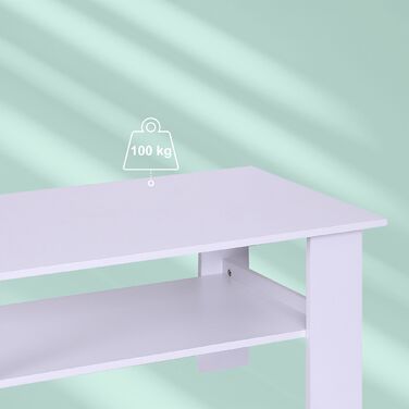 Зручний журнальний столик Relaxdays з нижньою полицею