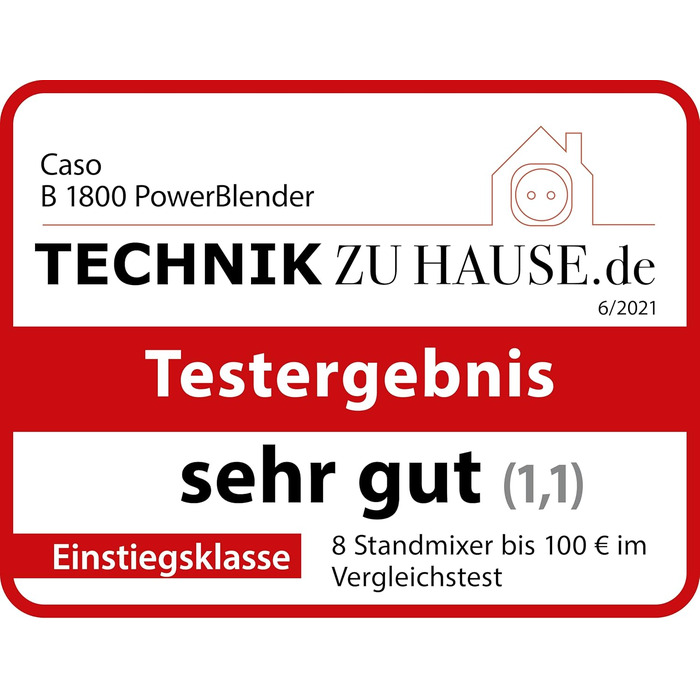 Набір CASO B 1800 PowerBlender - блендер, 28 000 об/хв, стакан 1,75 л, в т.ч. пляшка та подрібнювач