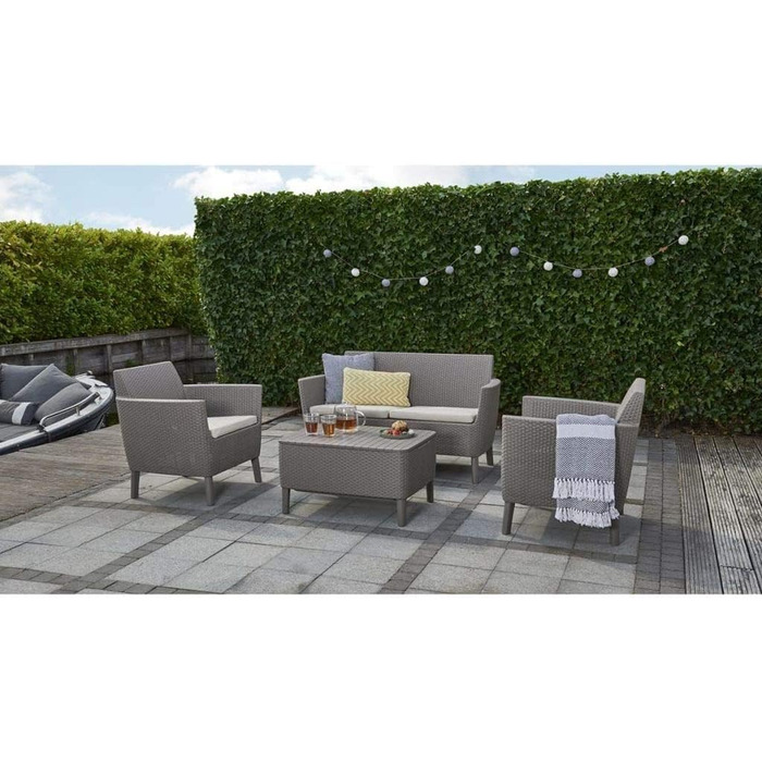 Садовий набір для відпочинку Allibert Salemo WS 2-місний (Капучино) - вуличні меблі