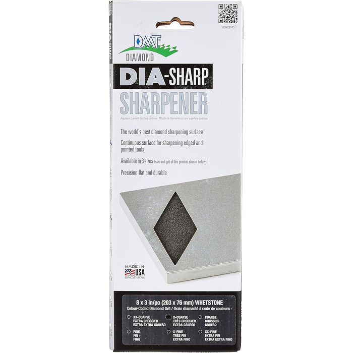 Точильний брусок DMT Dia-Sharp, 20,3 см, D8F, сірий (дуже грубий)