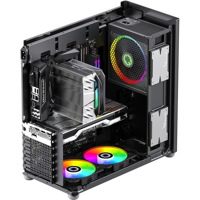 Ігровий корпус GameMax Spark Pro Cube ATX з двома загартованими скляними панелями, USB 3.0, Type-C, чорний