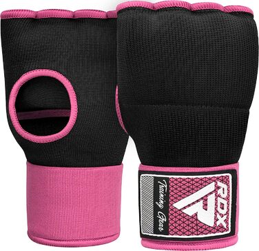Внутрішні рукавички для боксу RDX гелеві S чорно-рожеві