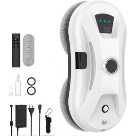 Робот для миття вікон 5600Pa з автоматичним подачею води, для внутрішніх та зовнішніх вікон, з інтелектуальною системою розпізнавання країв, 10 шматків мікрофібри