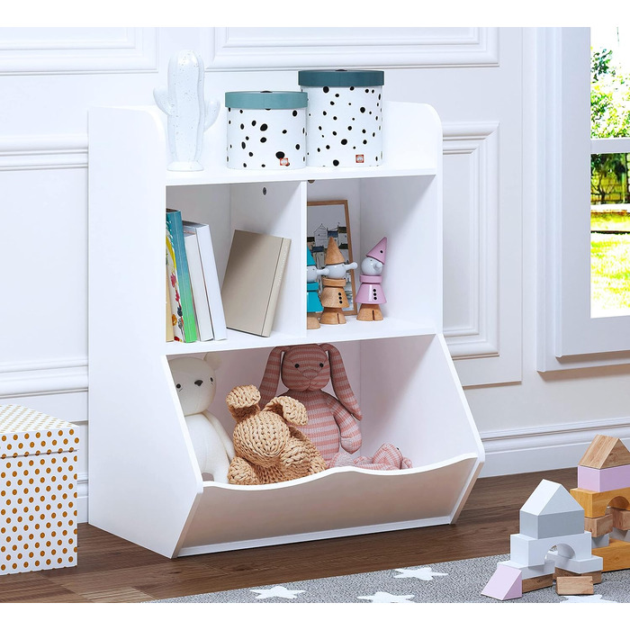 Органайзер для зберігання іграшок UTEX, 40 відсіків для зберігання дитячих іграшок з контейнерами, ящики для іграшок та місця для зберігання для ігрової кімнати, спальні, дитячої, білі