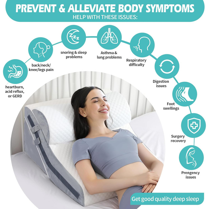 Набір з 4 подушок-валиків ортопедичних з memory foam для спини, для сну, після операції (білий, 3 шт.)