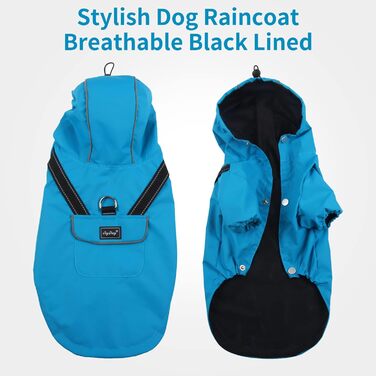 Макінтош для собак XS, водонепроникний, з капюшоном та кишенями