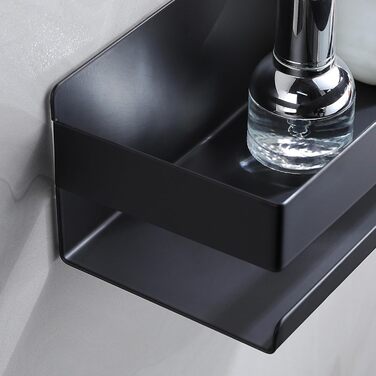 Підставка для душу без свердління - 2 шт., органайзер для ванної кімнати з нержавіючої сталі, полиця для душу, тримач для шампуню (1 упаковка, чорний)