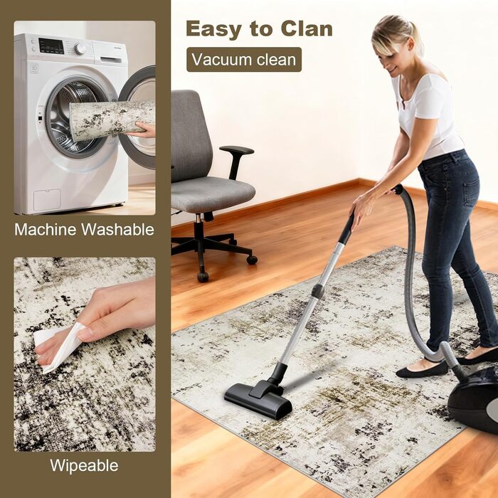 Килимок для підлоги під стілець для твердої підлоги Бохо, килимок для столу, килимок для офісного крісла (120x150 см, Тауп)