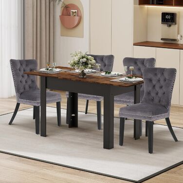 Розсувний обідній стіл Artethys 105/150x70 см - індустріальний стиль, для кухні, їдальні, вітальні