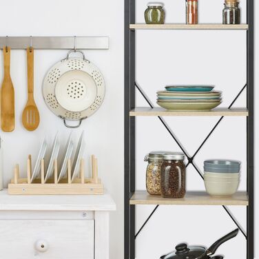 Стелаж Relaxdays індустріального стилю з 6 полицями