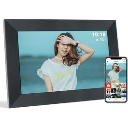 Frameo Цифровий фоторамка 10.1 дюйма, LCD сенсорний екран 1280x800, 32GB, автоматичне обертання, Wi-Fi, Frameo APP