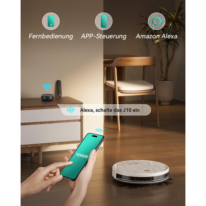 Робот-пилосос Tesvor S8 Pro з функцією миття - 8000Pa, LiDAR-навігація, 240 хв роботи, керування через додаток/Alexa, для прибирання шерсті тварин, килимів та твердих підлог (M2)