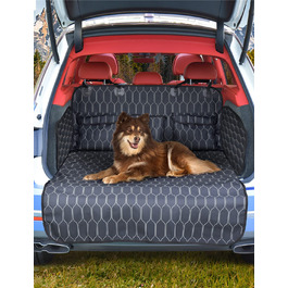 Захисний килимок для багажника PHIPRIME з захистом краю багажника і бічним захистом, 100 Водонепроникна захист багажника для собак з великою сумкою для зберігання, нековзна захист від подряпин для універсала, фургона і позашляховика