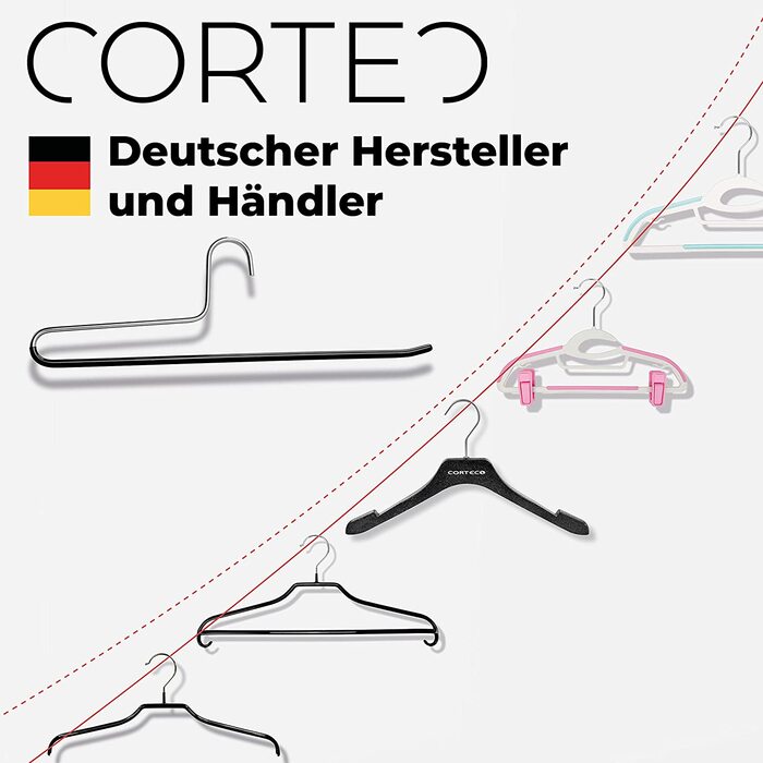 Металева вішалка для штанів CORTEC, набір з 10 предметів