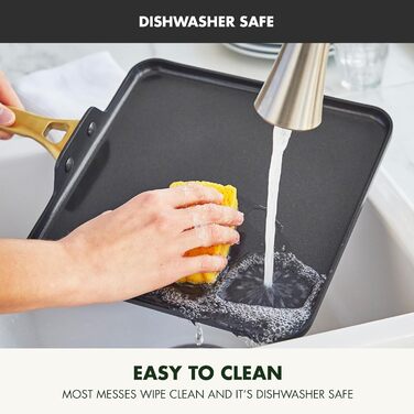 Набір сковорідок GreenPan Reserve: керамічне покриття, 3 шт. (20, 24, 28 см + квадратна сковорода-гриль 24x24 см), чорний