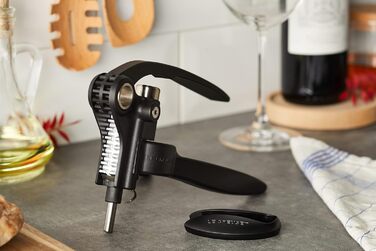 Набір викруток для вина Le Creuset з різаком для ковпачків, чорний/сріблястий, метал