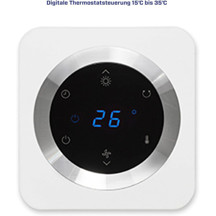 Обігрівач та вентилятор 2-в-1 Clean Air Optima CA-904G Smart: Потужність 1000/2000 Вт, цифровий термостат, осциляція 80º, для приміщень до 40 м²