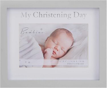 Рамка для фотографій Bambino My Christning Day, 15 x 10 см, пастельно-сіра