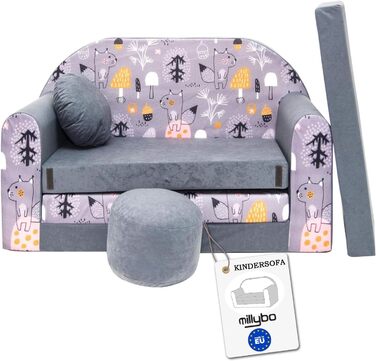 Дитяче крісло-диван 3в1 з функцією ліжка, Ax4 | Крісло-мішок для дівчаток та хлопчиків, дитяче спальне крісло для дитячої кімнати