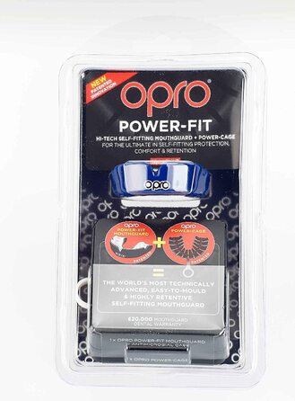Однотонна капа Opro Power Fit Для дорослих (Індивідуальна посадка), синя / золота