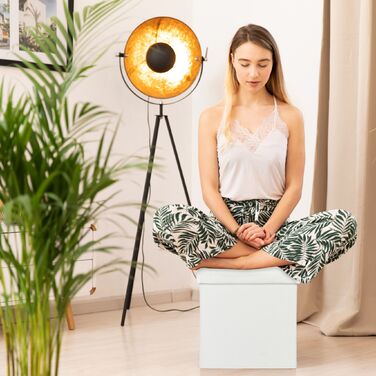 Relaxdays Пуф з місцем для зберігання