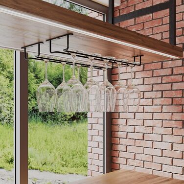 Кріплення для келихів Wallniture Brix, 43.2 см, чорний, 2 шт.