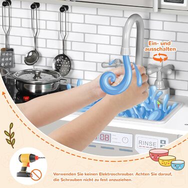 Дерев'яна дитяча кухня MAMIZO з підсвіткою та звуком, 82x80x25 см. Комплектація: аксесуари. Підходить для дітей від 3 років. Білий (сіро-білий) колір.