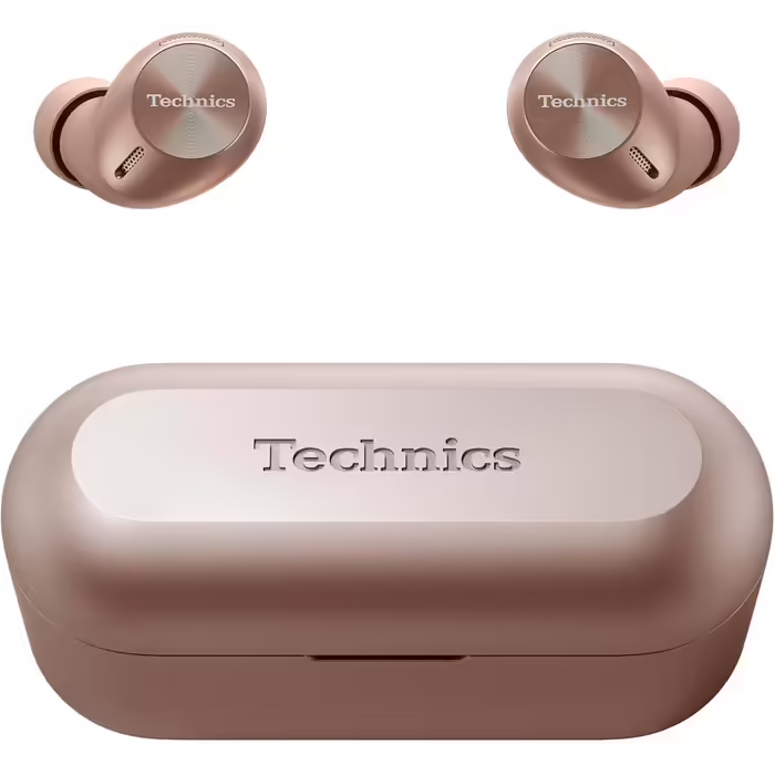 Бездротові навушники Technics EAH-AZ40M2 з шумопоглинанням, Bluetooth Multipoint (3 пристрої), вбудований мікрофон, рожеве золото