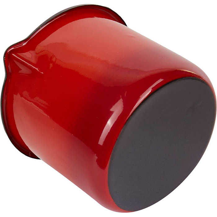 Емальований чайник Karl Krüger Rom 1л червоно-сірий з виливом, 12x12x11 см