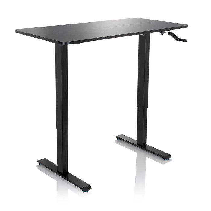 Робочий стіл STAND CR 120 x 60 з ручним регулюванням висоти, чорний колір, hjh OFFICE