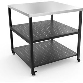 Onlyfire Robuster стіл для піци та гриль-стіл з нержавіючою сталею та 4 колесами, 80 x 80 x 83 см